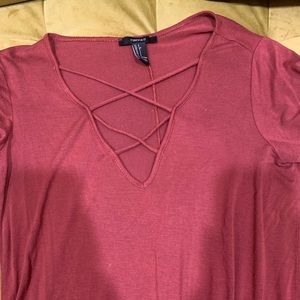 Maroon Crossed top